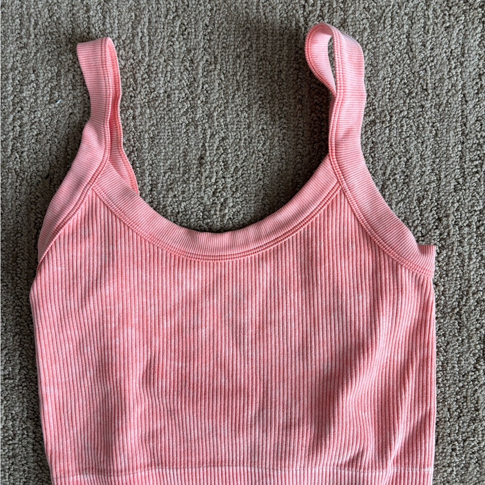 Fresh wear Pink Ribbed Women's Top